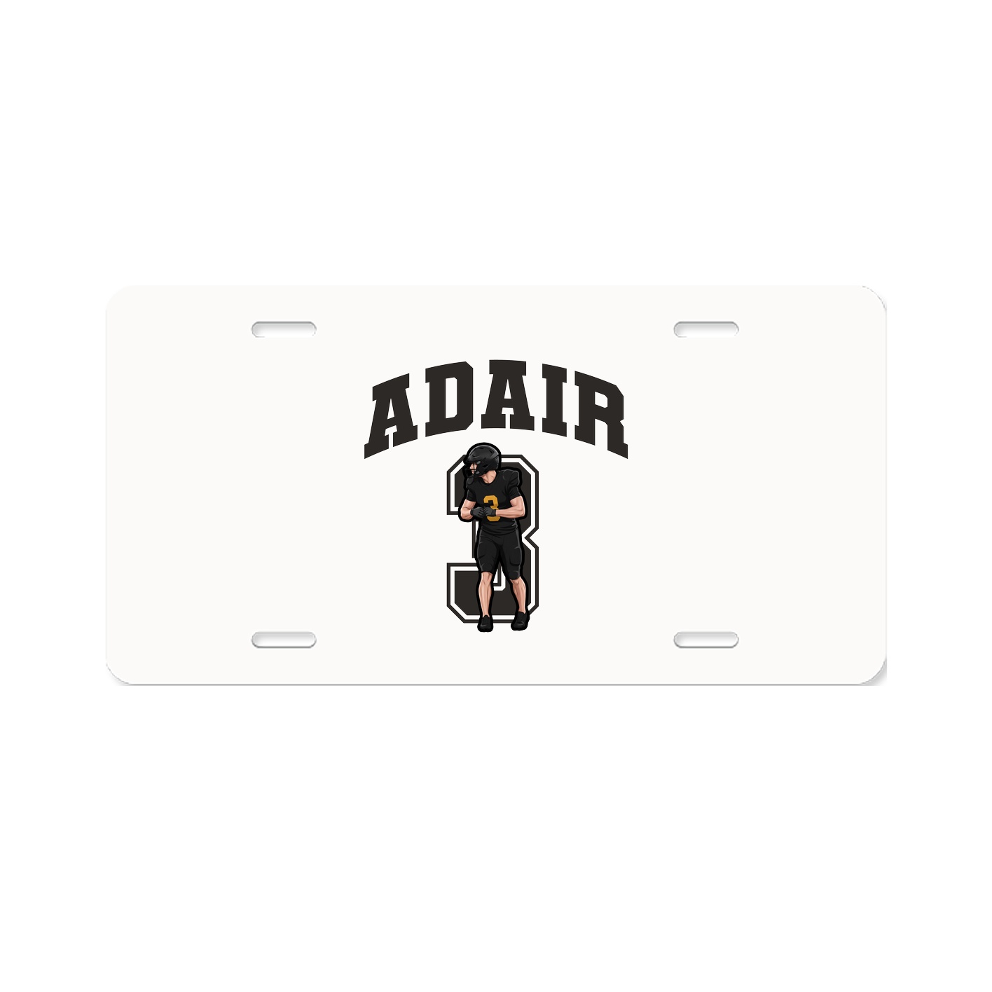 License Plate — Number in Classic