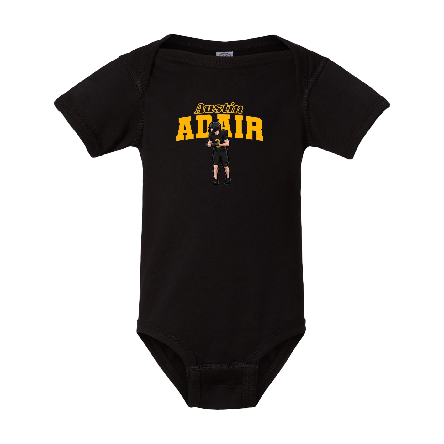 Baby Onesie — Name Arch in Black