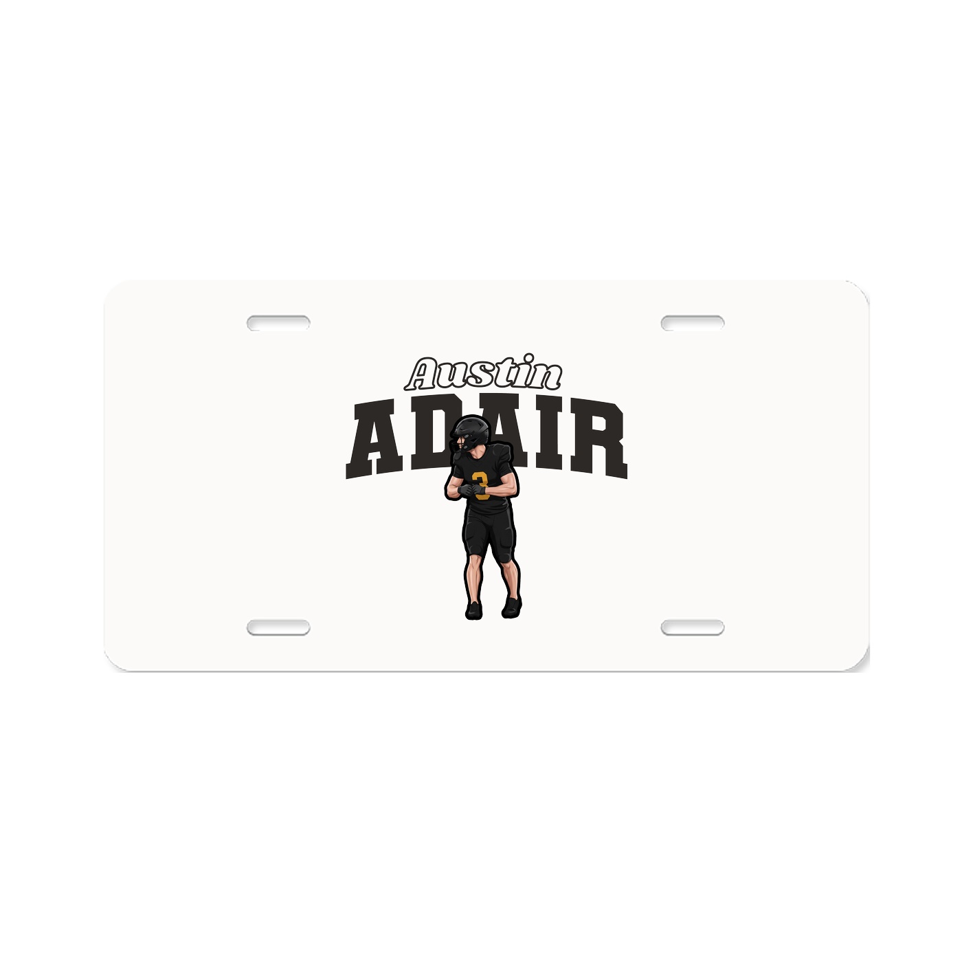 License Plate — Name Arch in Classic