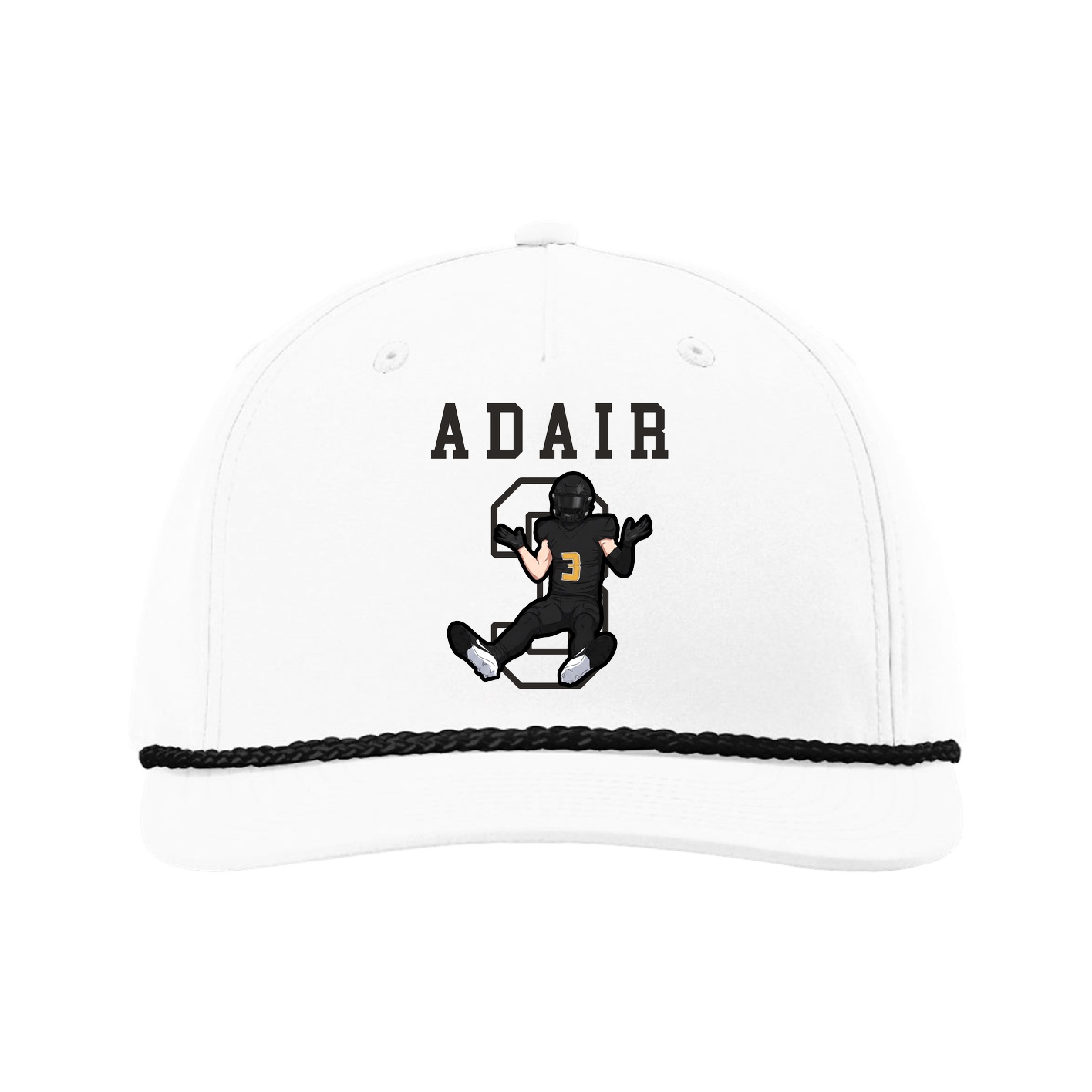 Five-Panel Classic Rope Cap — Shirsey in White
