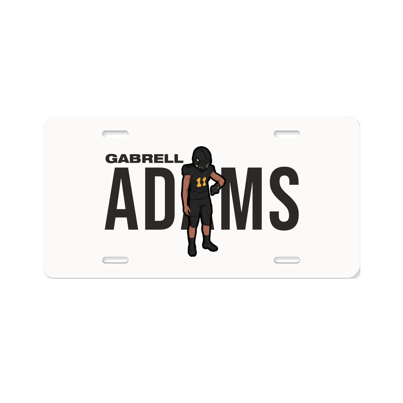 License Plate — Player Name in Classic