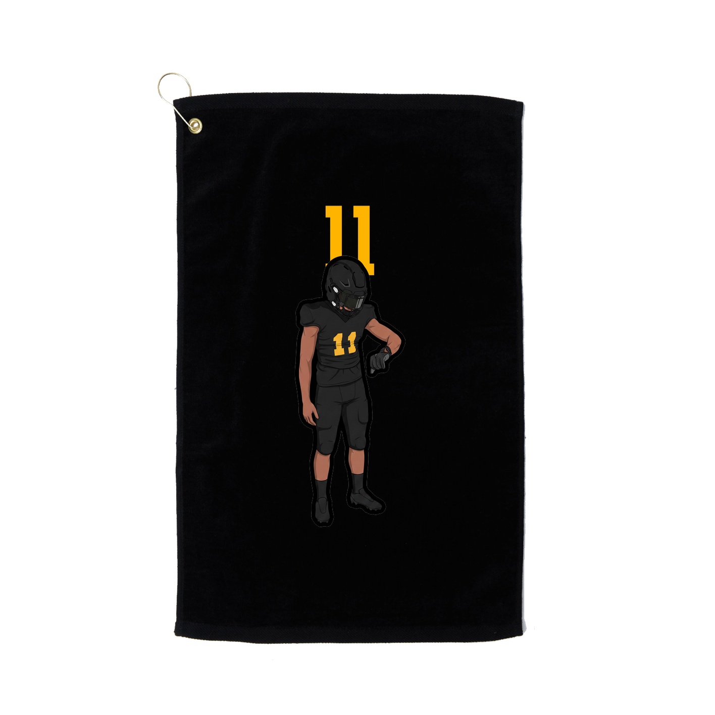 Golf Towel — Number Top in Black