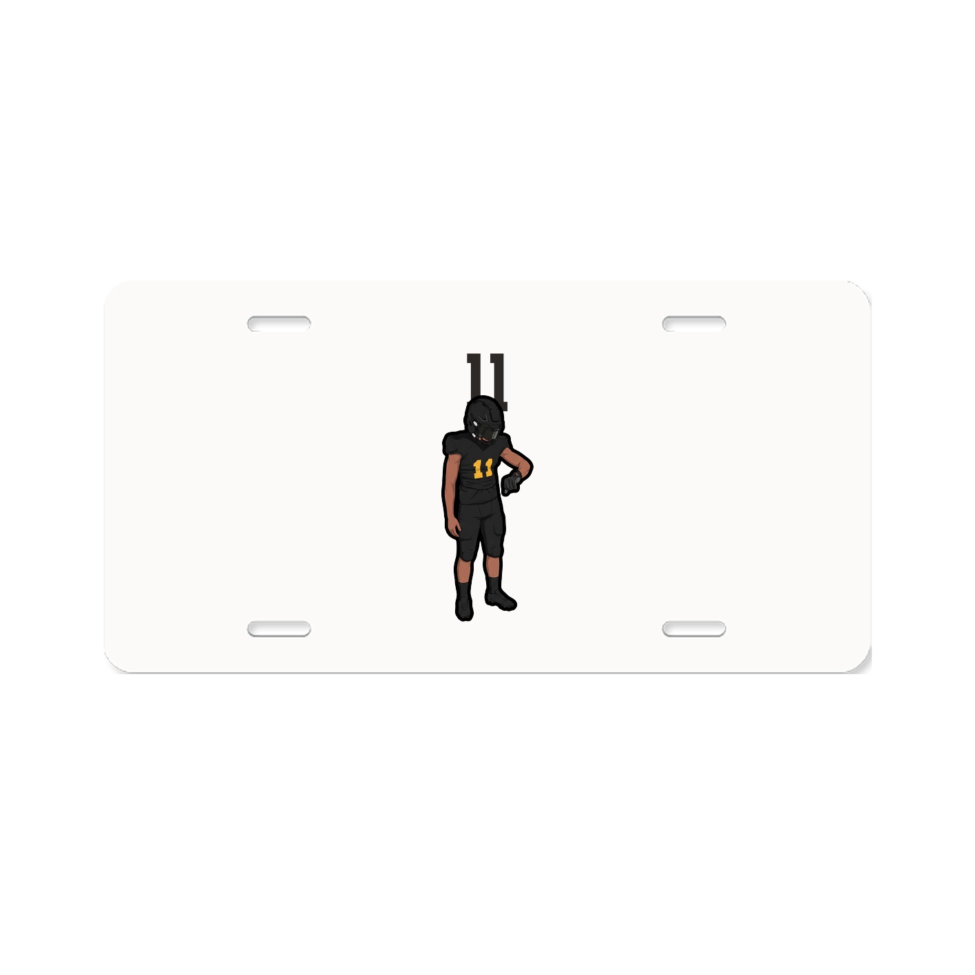 License Plate — Number Top in Classic