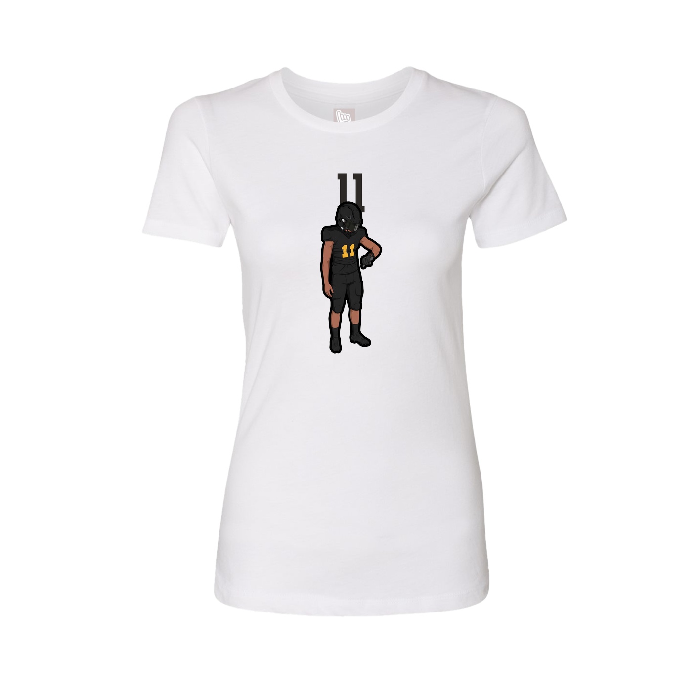 Fitted Women's Tee — Number Top in White