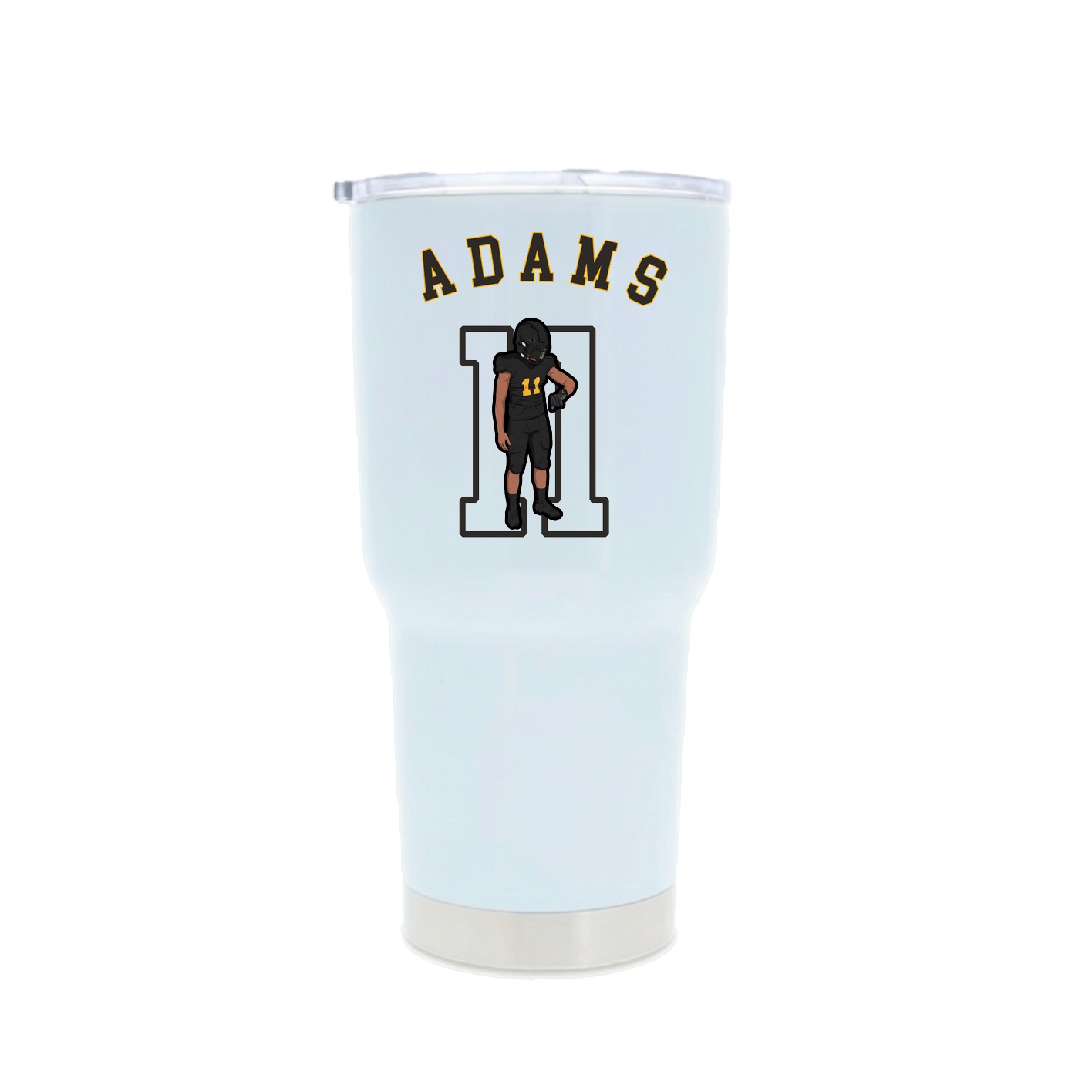 30oz Stainless Steel Tumbler — Shirsey Arch in White