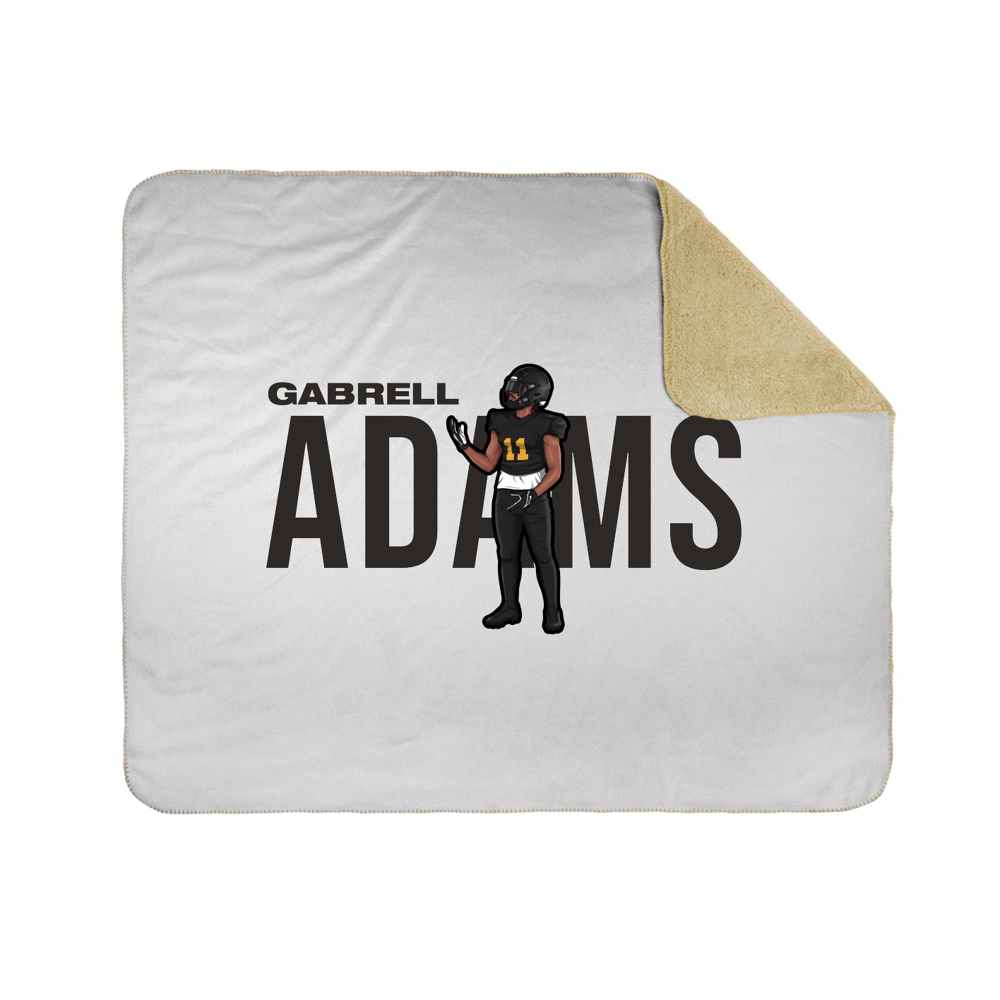 Throw Blanket — Player Name in White