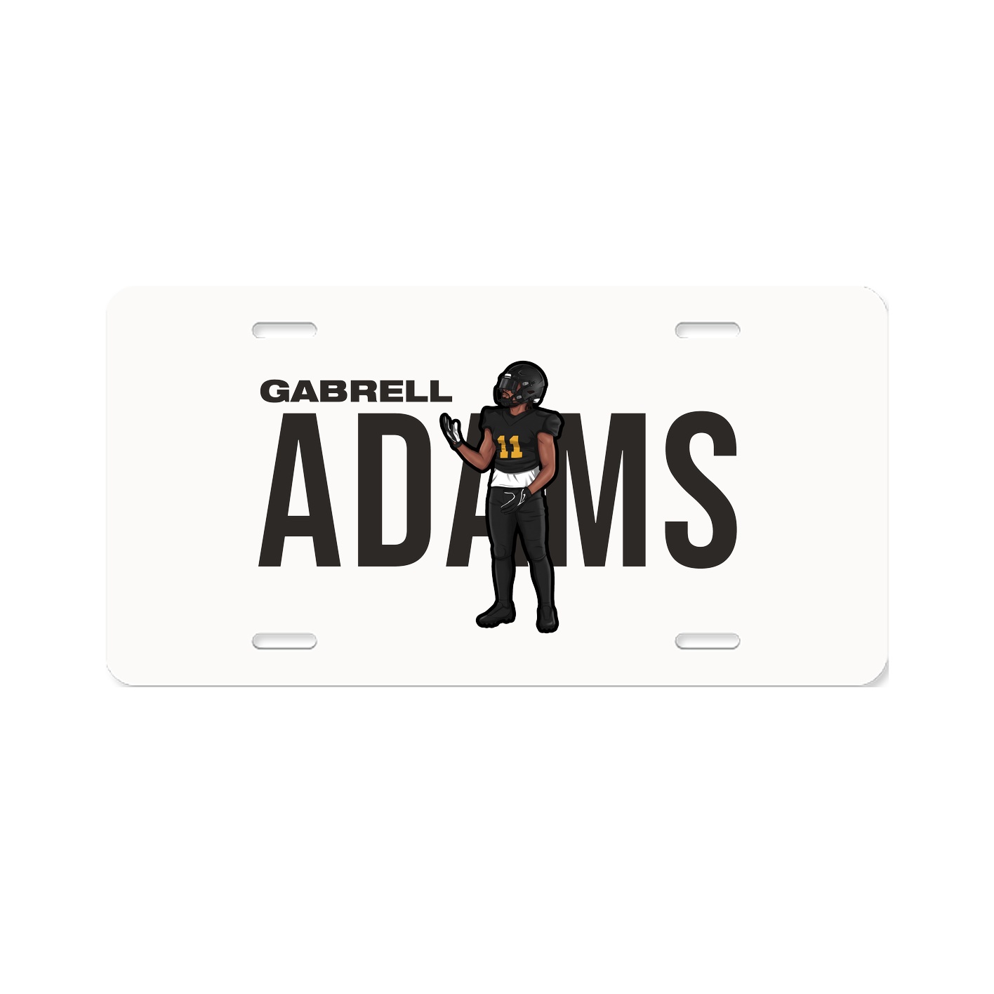 License Plate — Player Name in Classic
