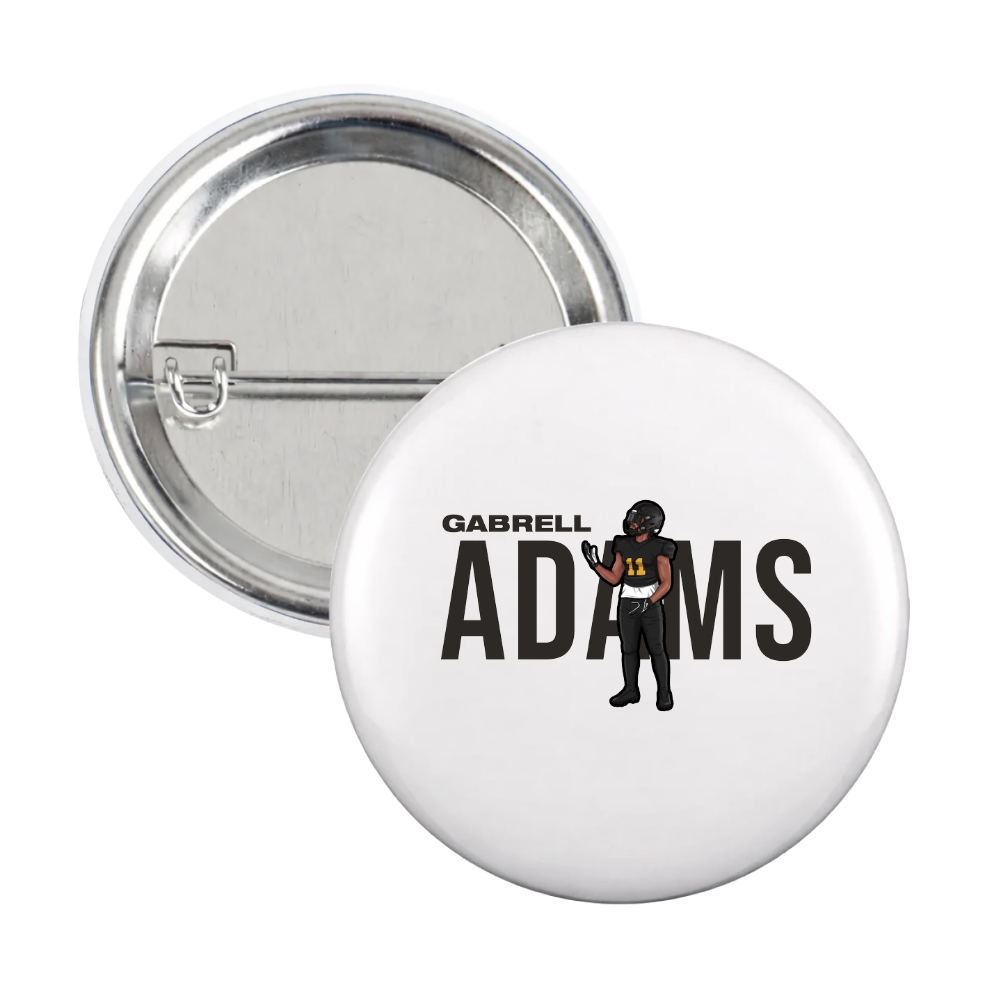 Game Day Button — Player Name in White