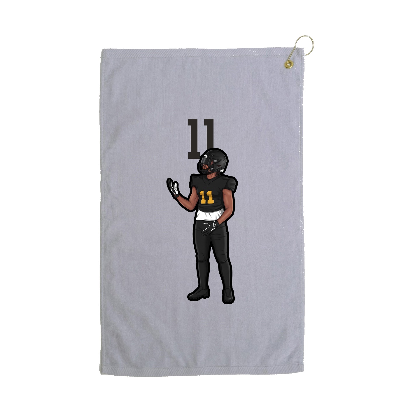 Golf Towel — Number Top in Grey