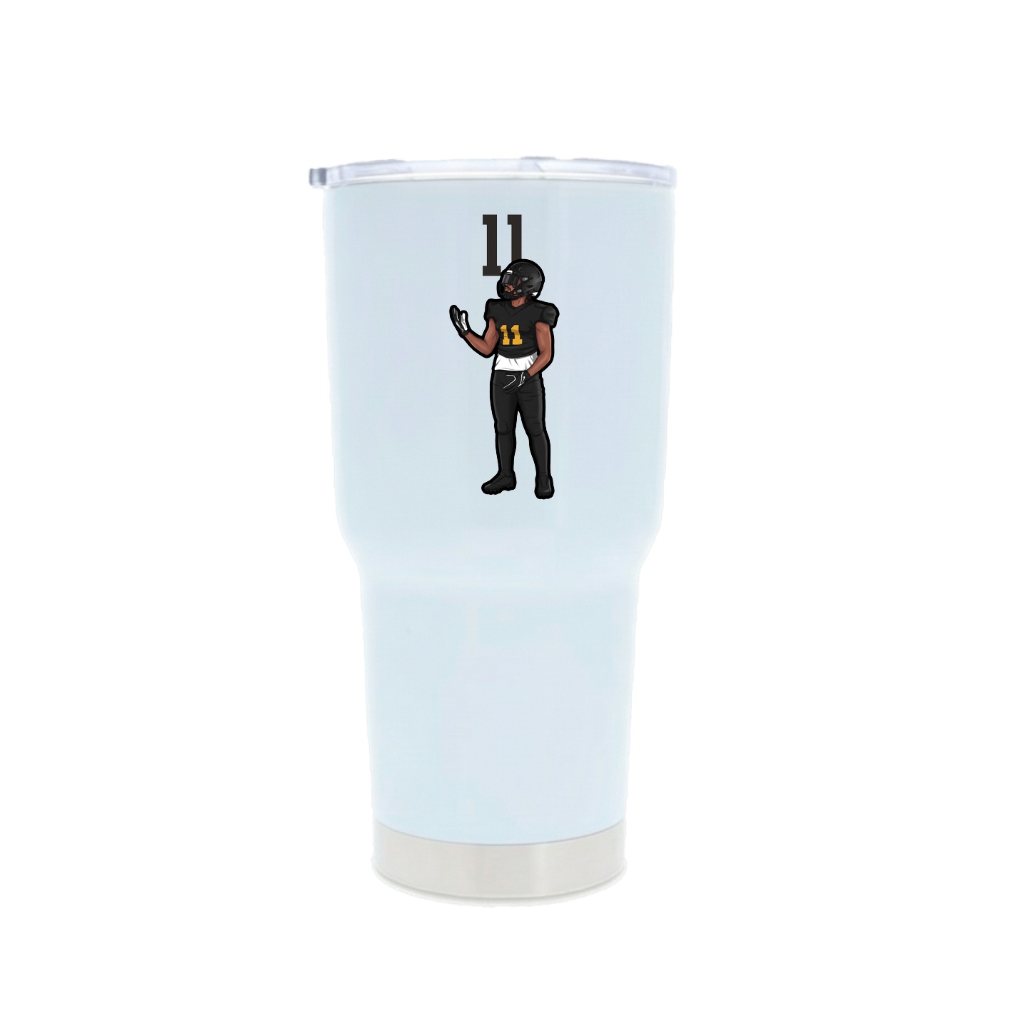 30oz Stainless Steel Tumbler — Number Top in White
