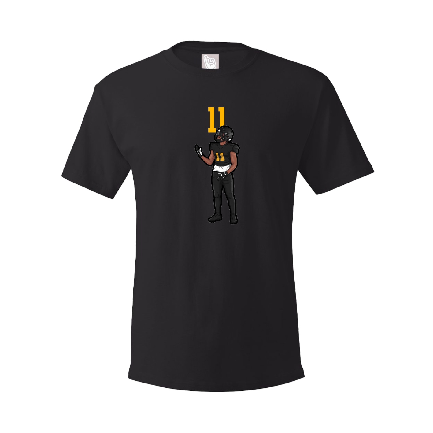 Youth Tee — Number Top in Black