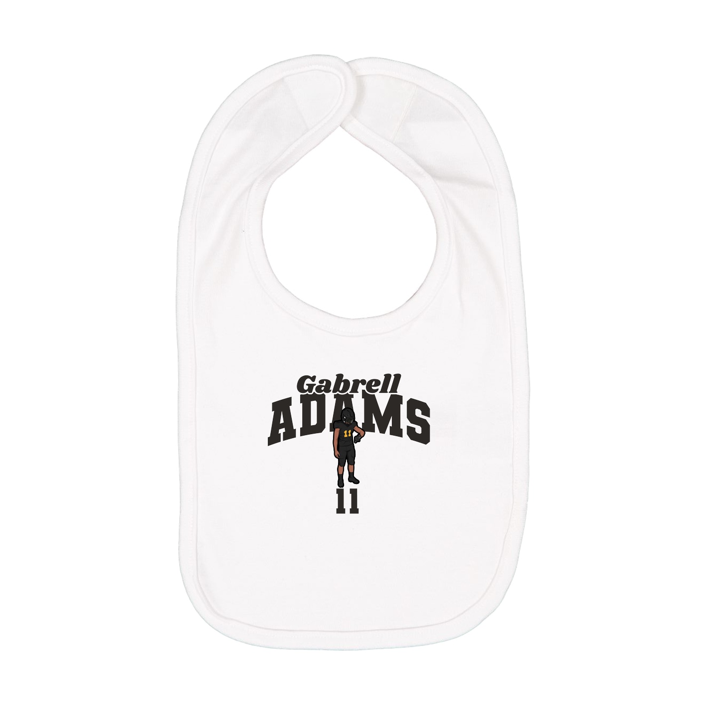 Infant Bib — Signature Arch in White