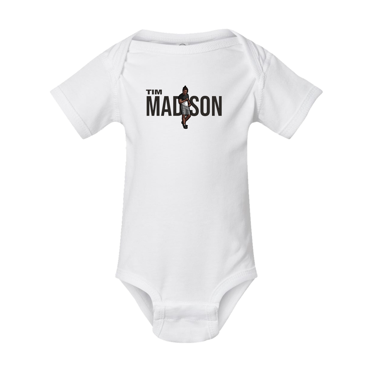 Baby Onesie — Player Name in White