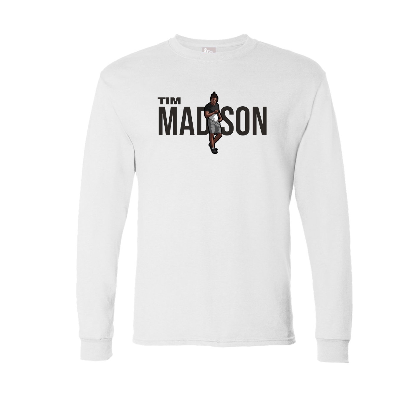 Long Sleeve Tee — Player Name in White