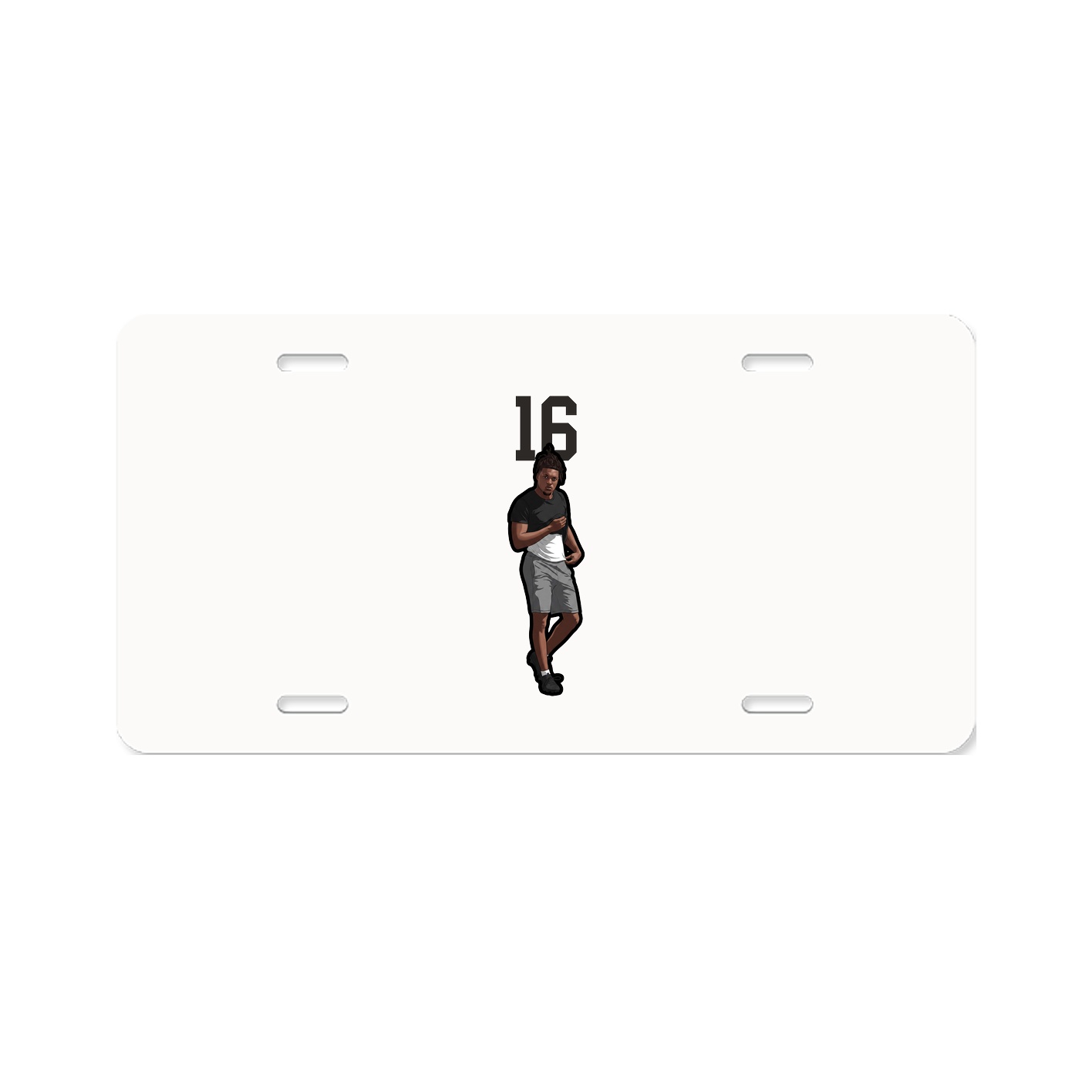 License Plate — Number Top in Classic