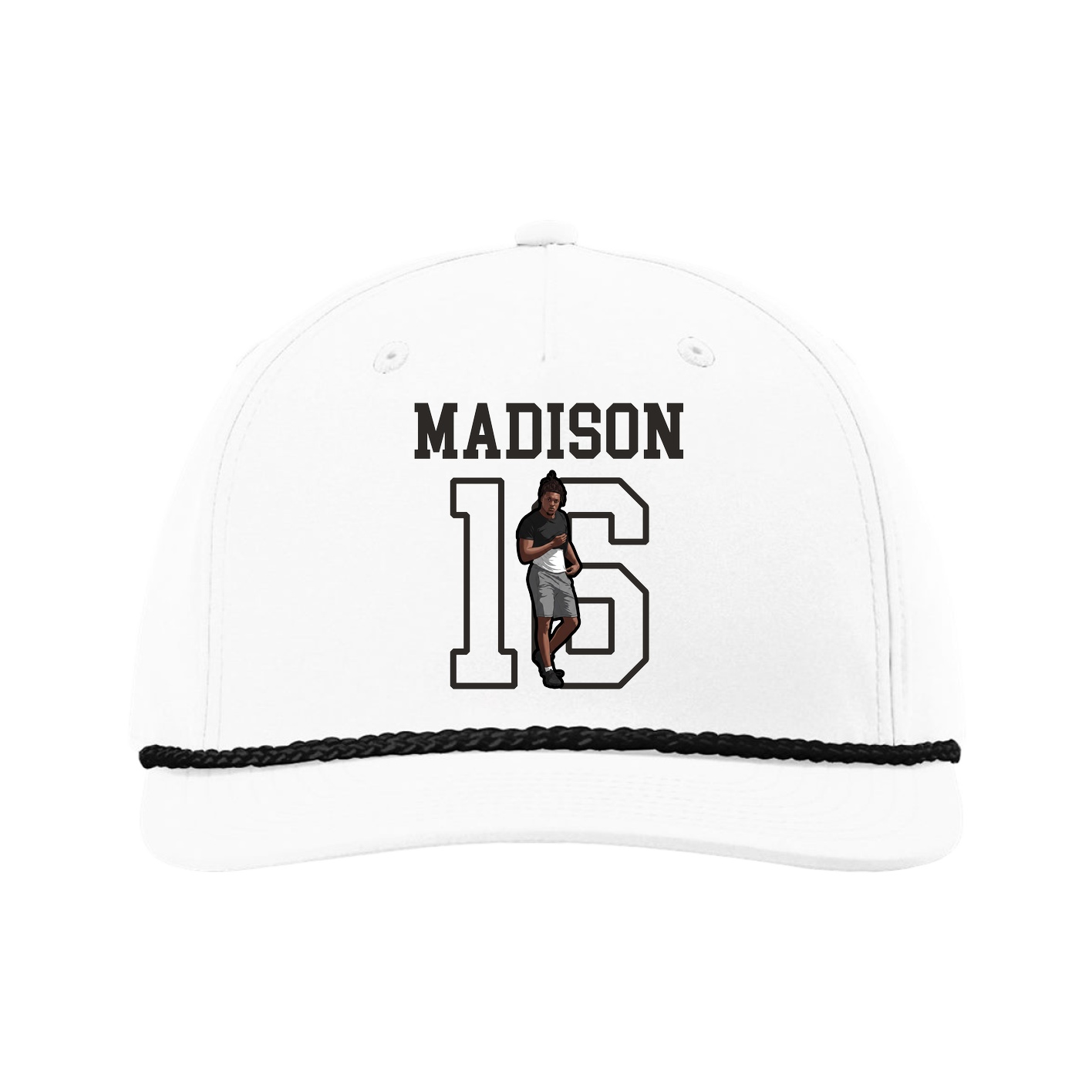 Five-Panel Classic Rope Cap — Shirsey in White