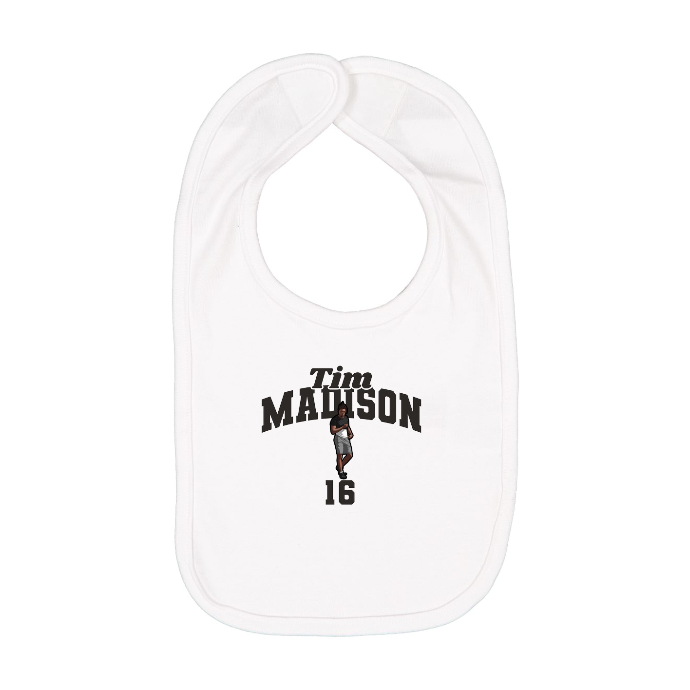 Infant Bib — Signature Arch in White