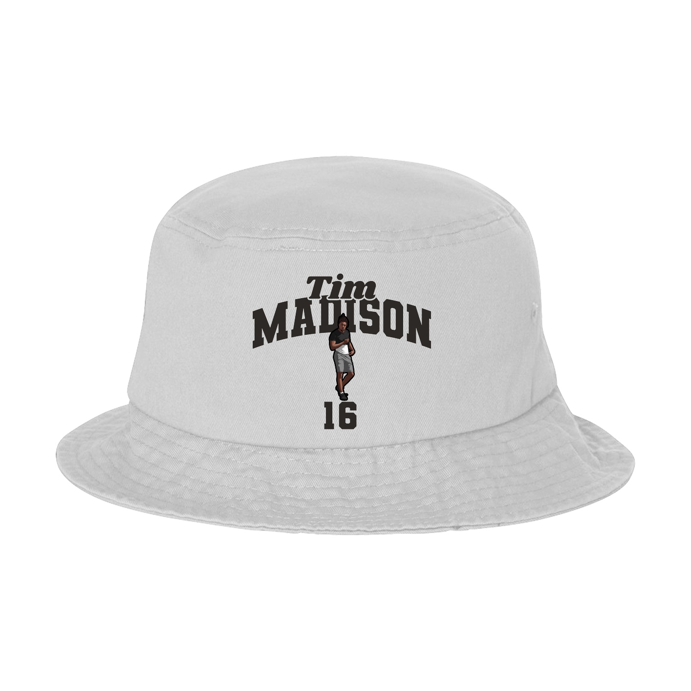 Bucket Cap — Signature Arch in White