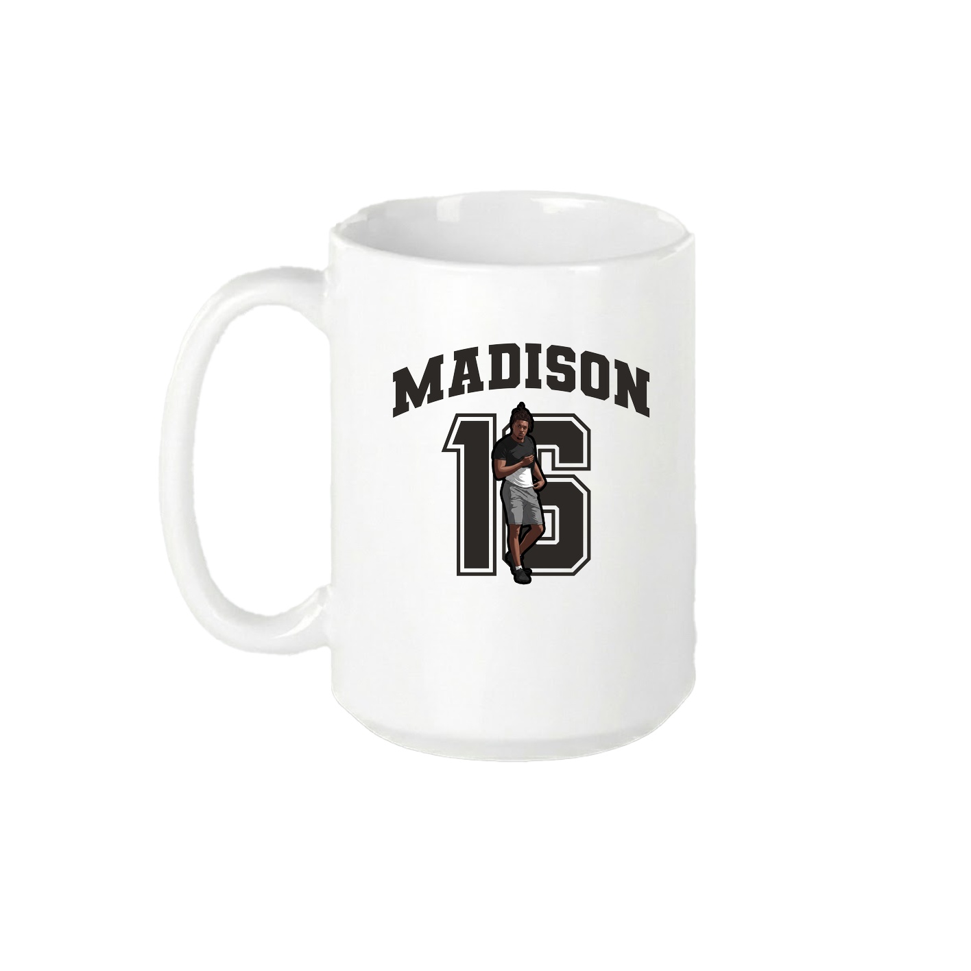 15oz Coffee Mug — Number in White
