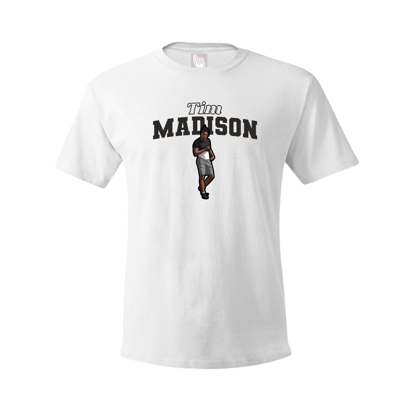 Youth Tee — Name Arch in White