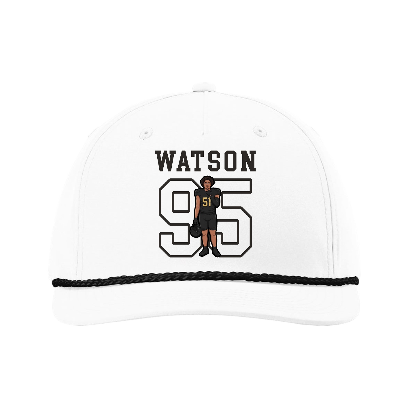 Five-Panel Classic Rope Cap — Shirsey in White