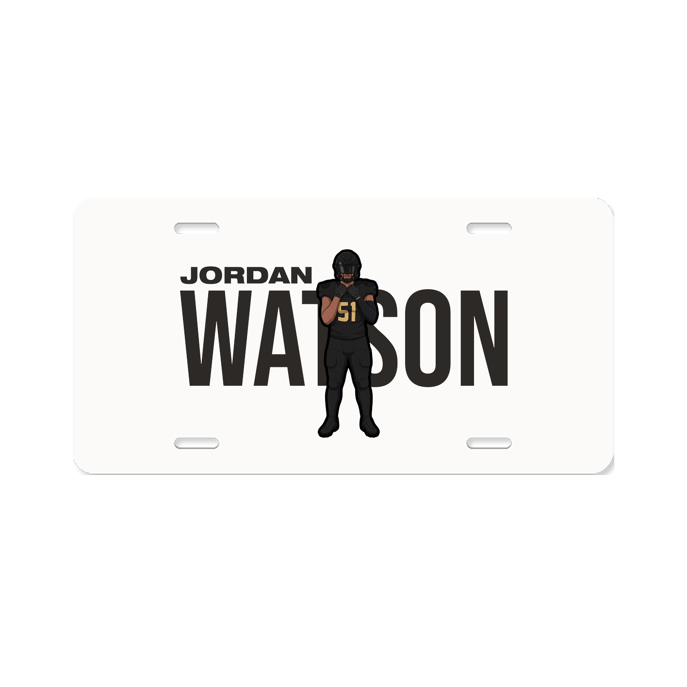 License Plate — Player Name in Classic
