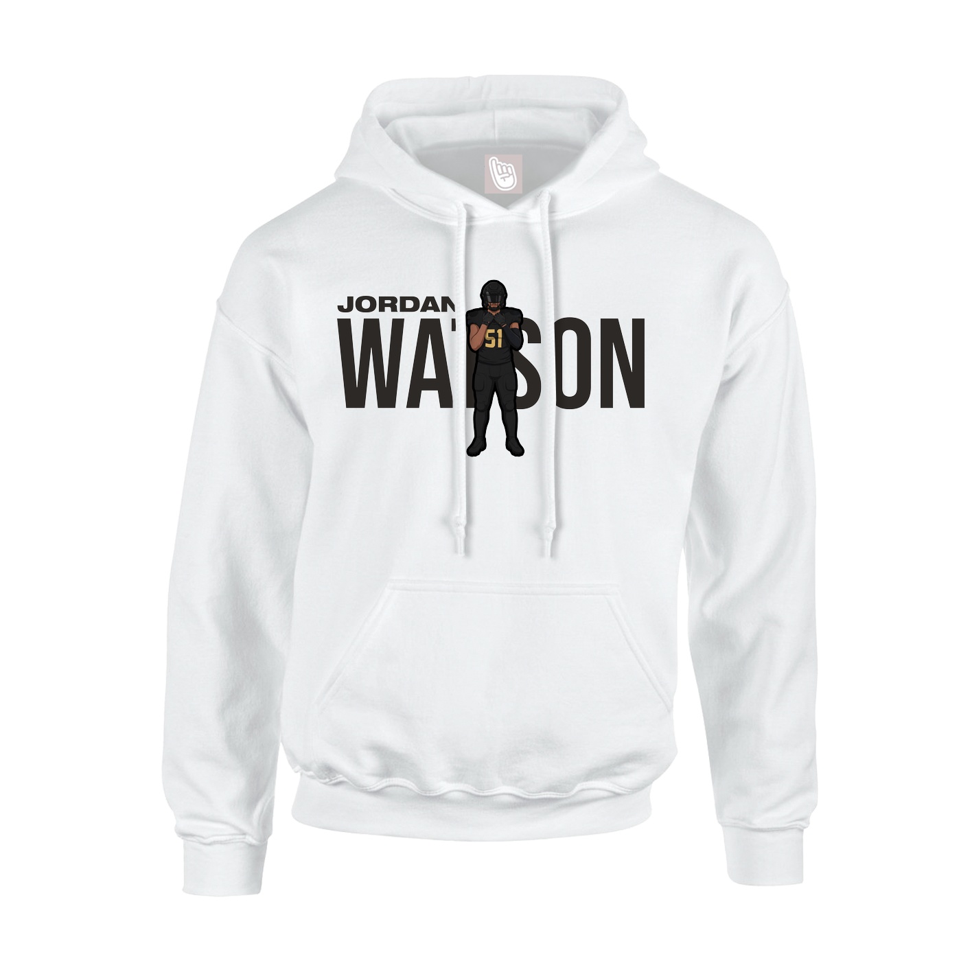 Hoodie — Player Name in White