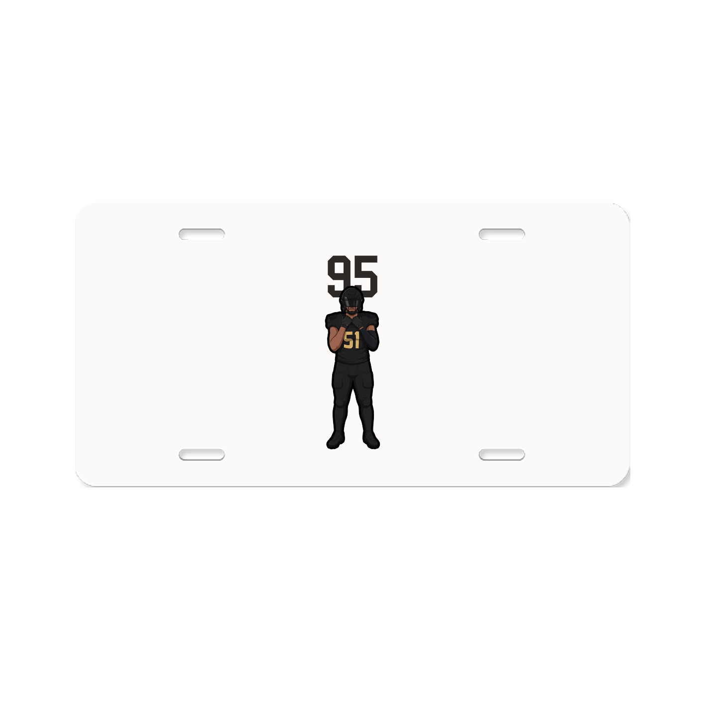 License Plate — Number Top in Classic
