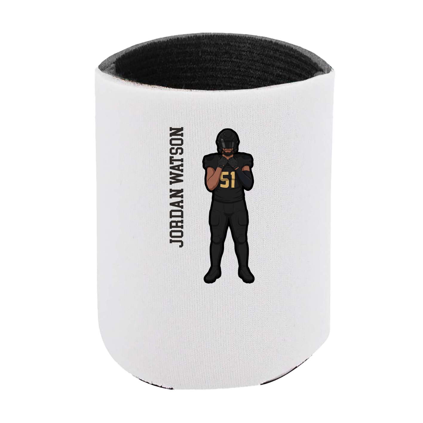 Can Holder — Name Vertical in White