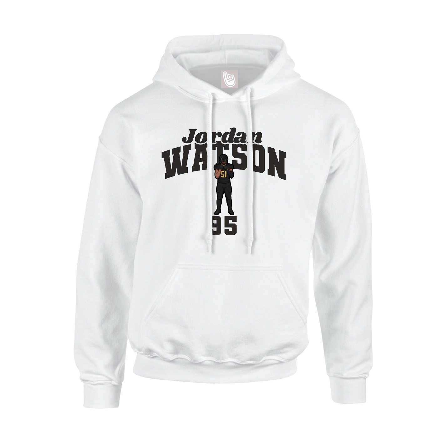 Hoodie — Signature Arch in White