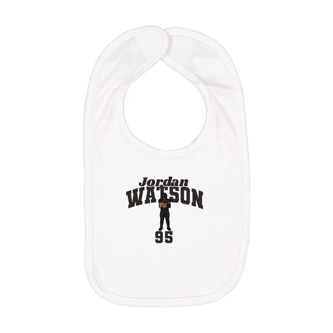 Infant Bib — Signature Arch in White
