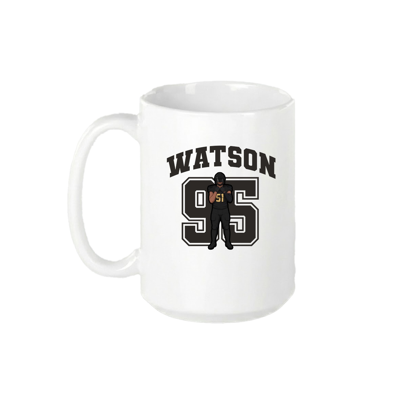 15oz Coffee Mug — Number in White