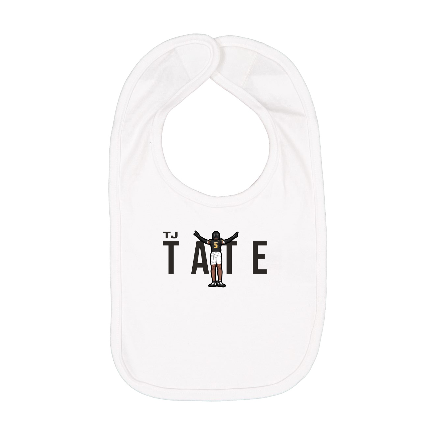 Infant Bib — Player Name in White