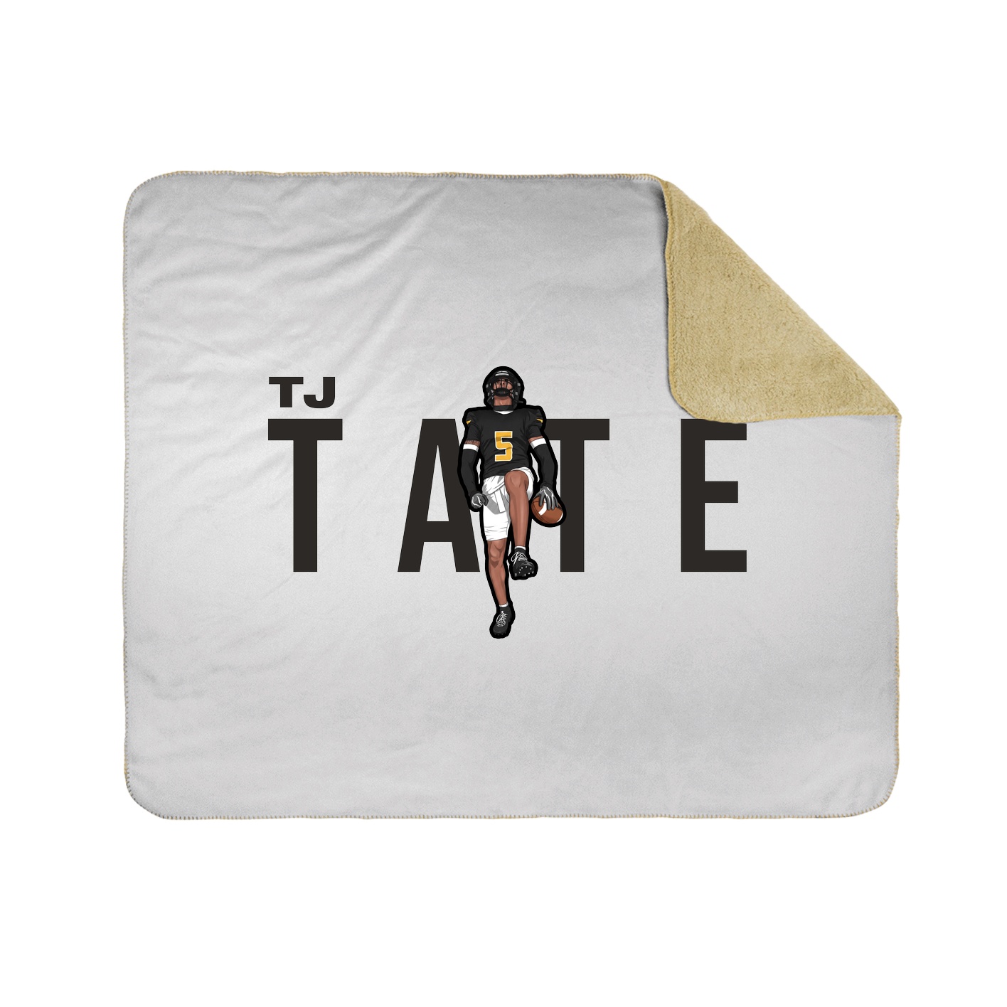 Throw Blanket — Player Name in White