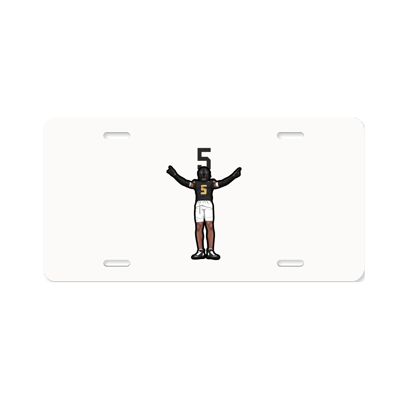 License Plate — Number Top in Classic