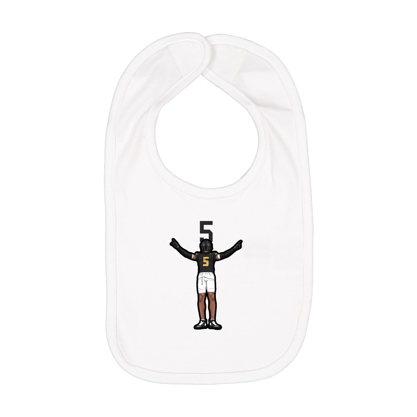 Infant Bib — Number Top in White