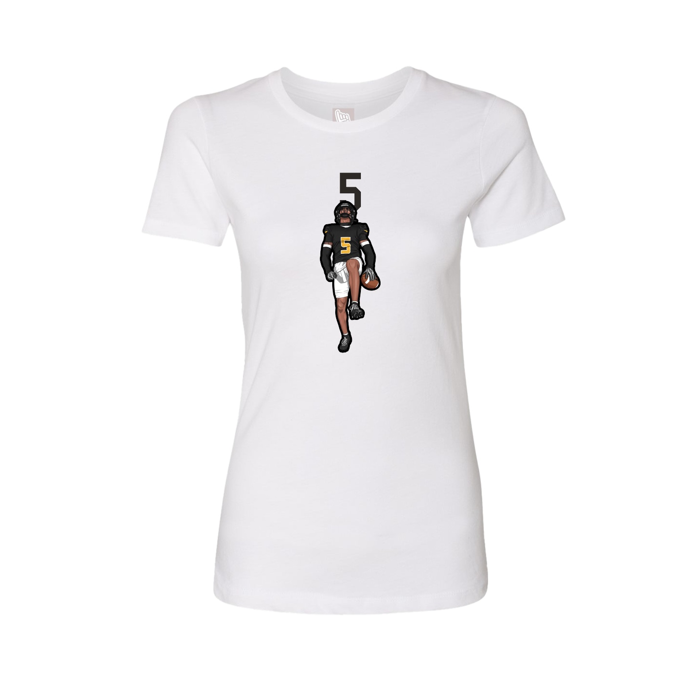 Fitted Women's Tee — Number Top in White