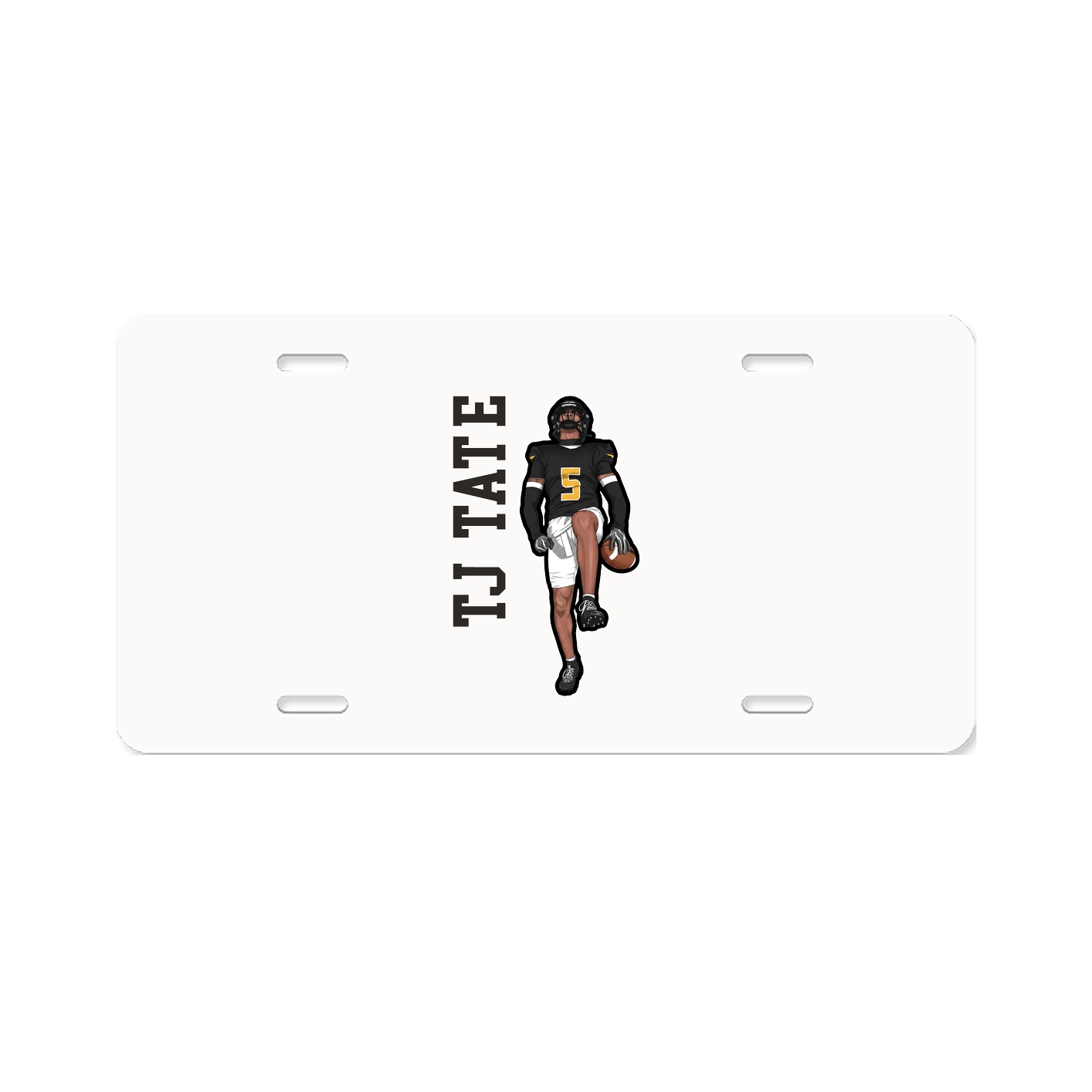 License Plate — Name Vertical in Classic