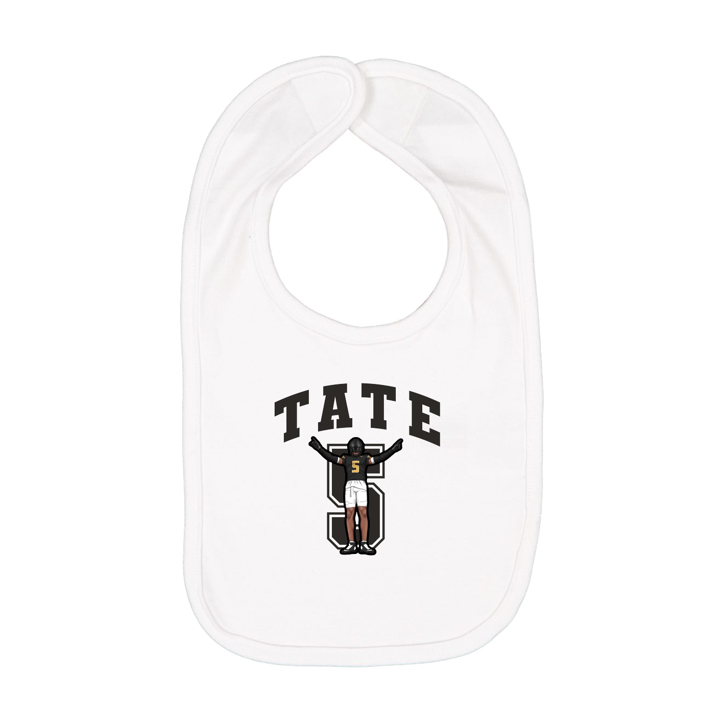 Infant Bib — Number in White