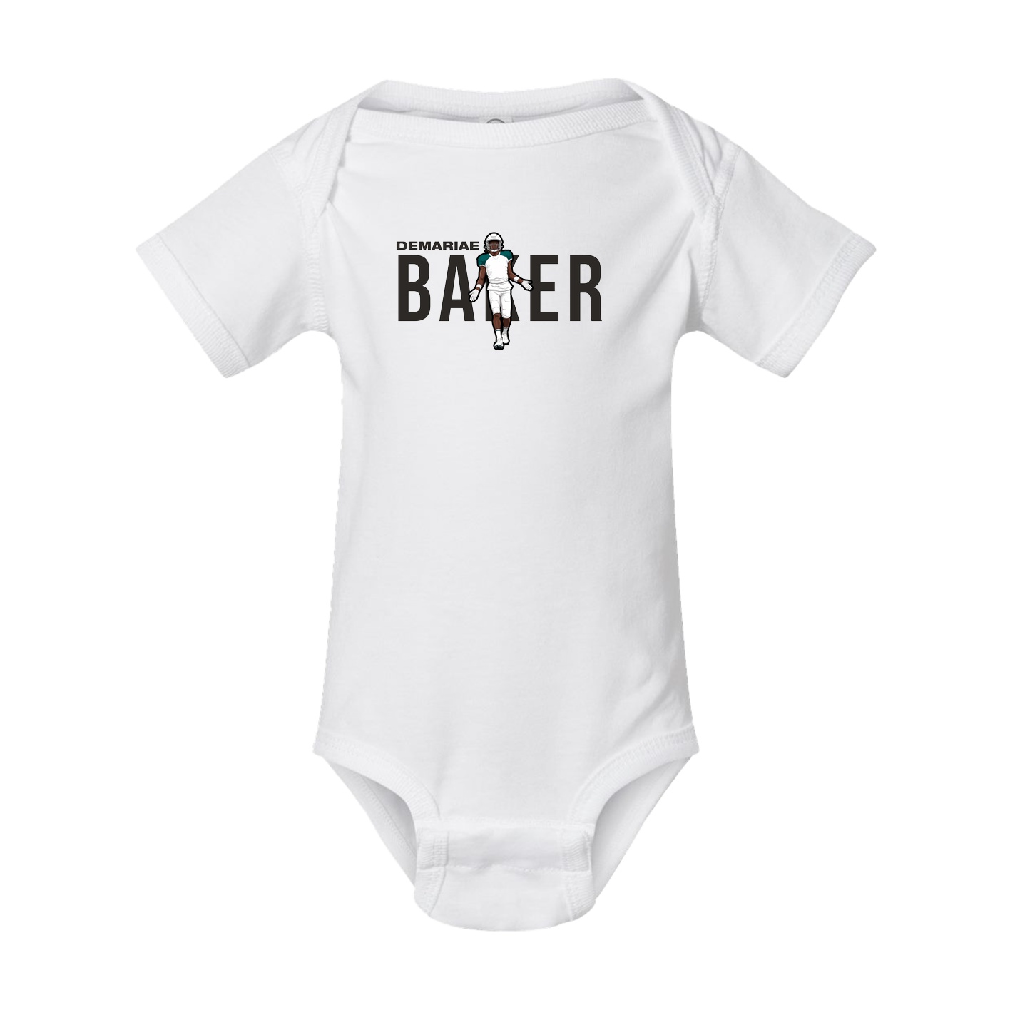 Baby Onesie — Player Name in White
