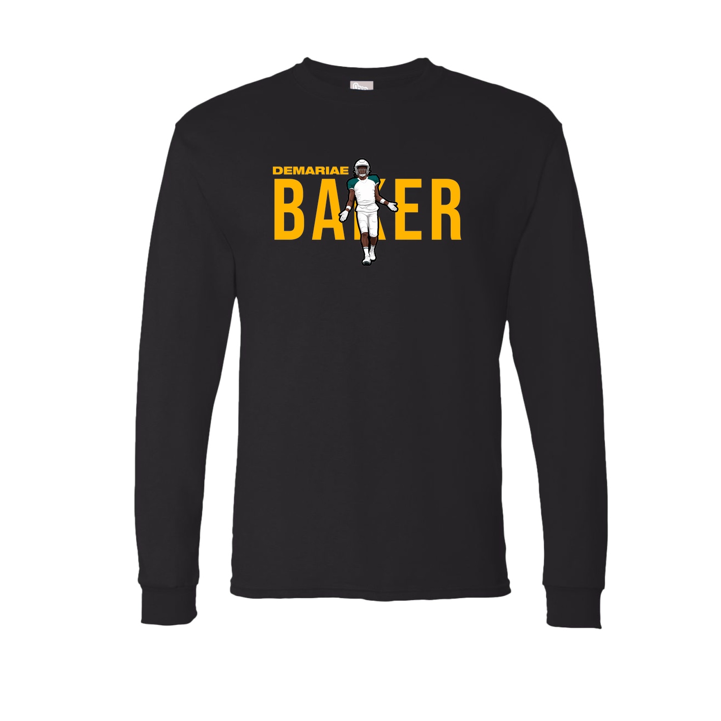 Long Sleeve Tee — Player Name in Black