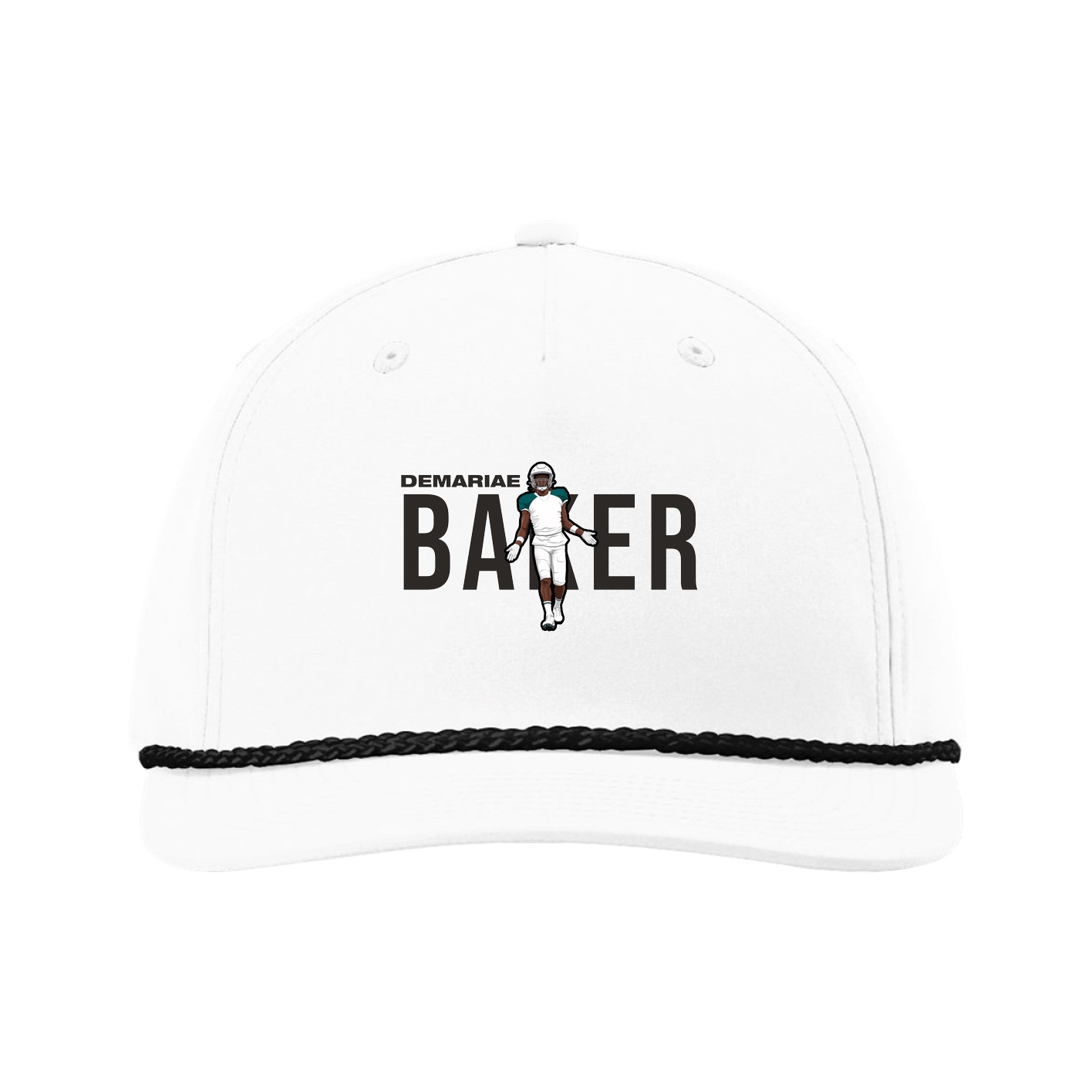 Five-Panel Classic Rope Cap — Player Name in White