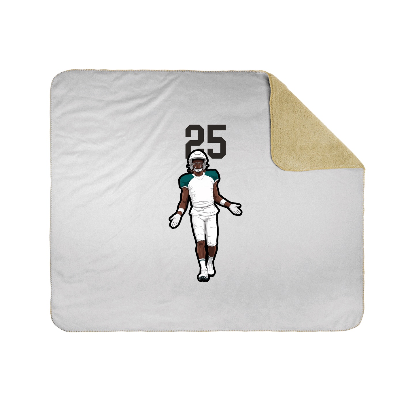 Throw Blanket — Number Top in White