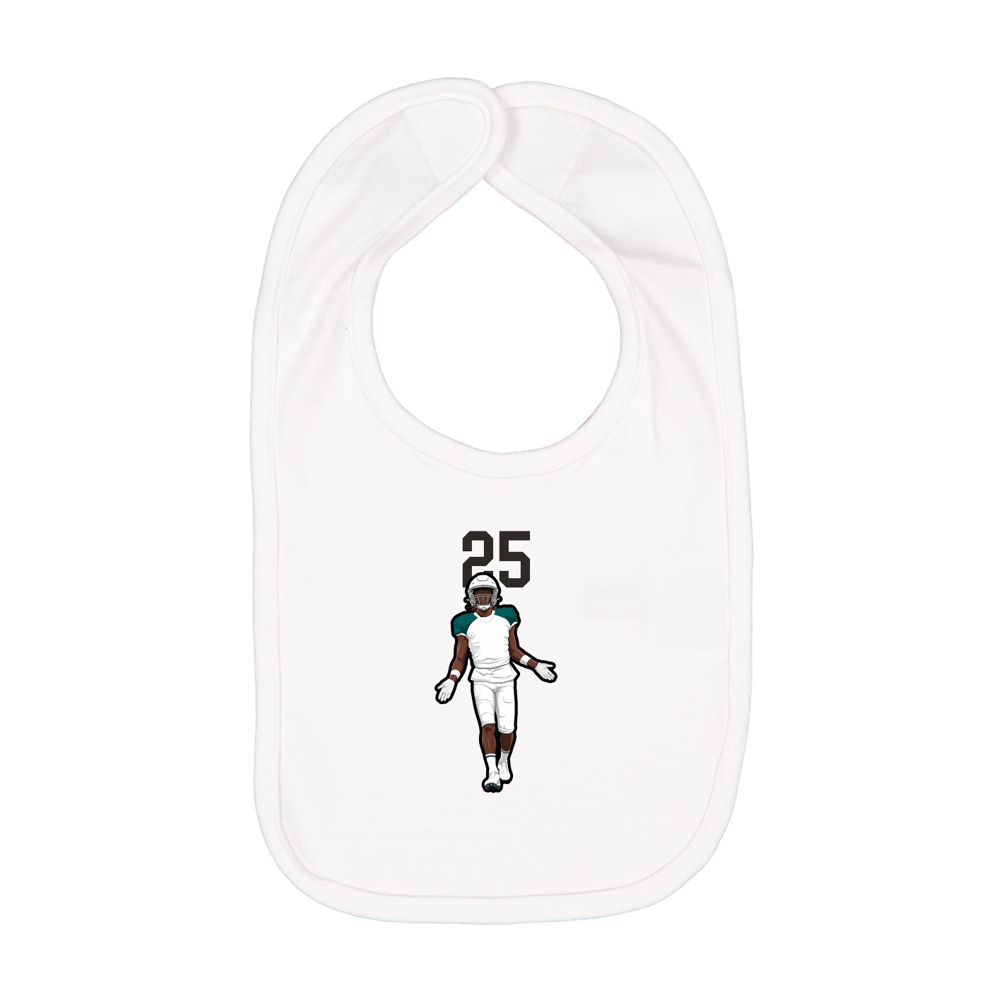 Infant Bib — Number Top in White