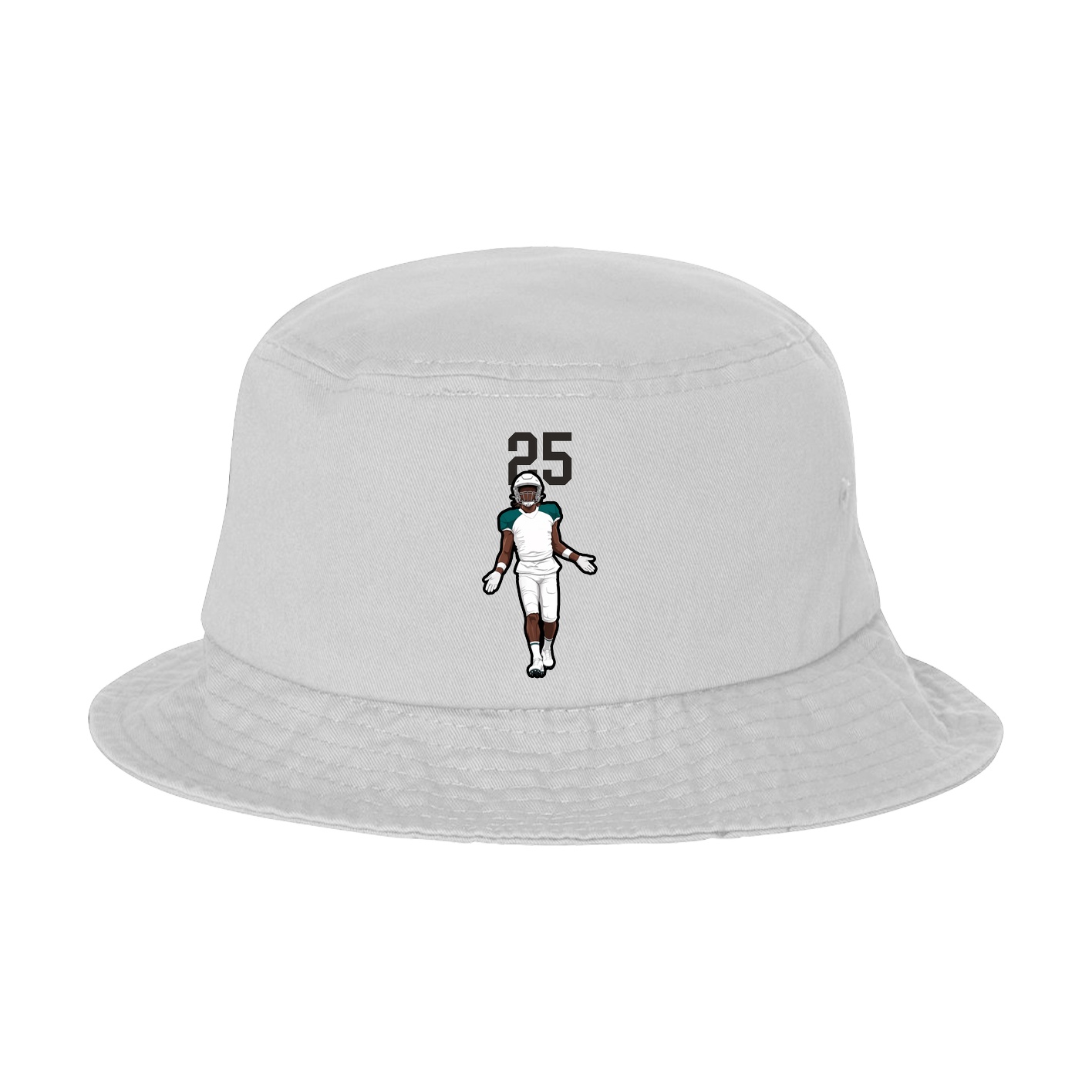 Bucket Cap — Number Top in White