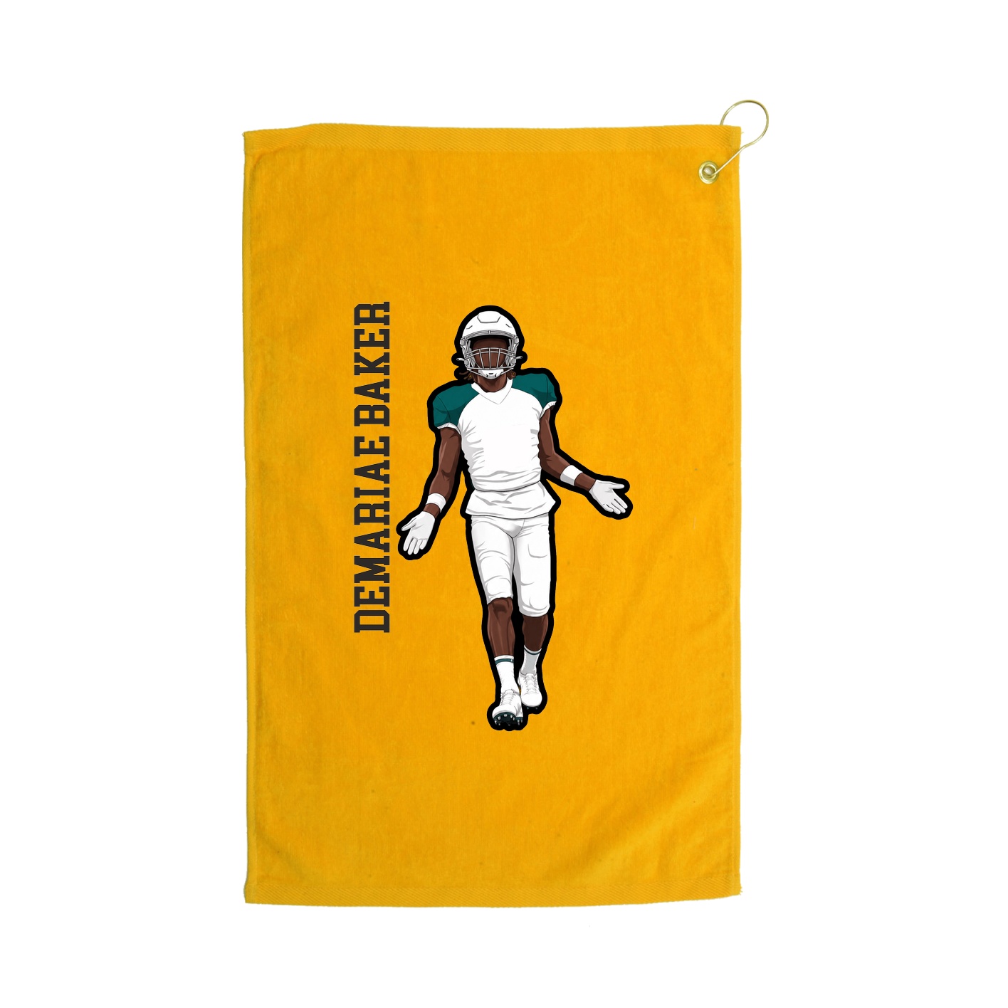 Golf Towel — Name Vertical in Gold