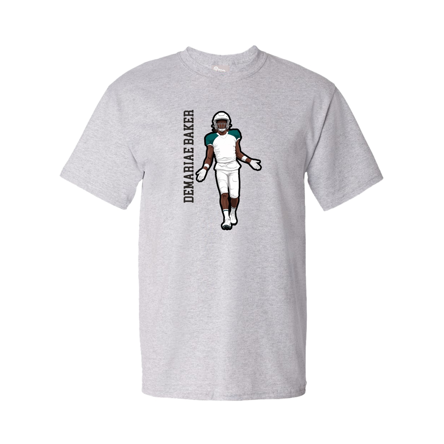 Tee — Name Vertical in Grey
