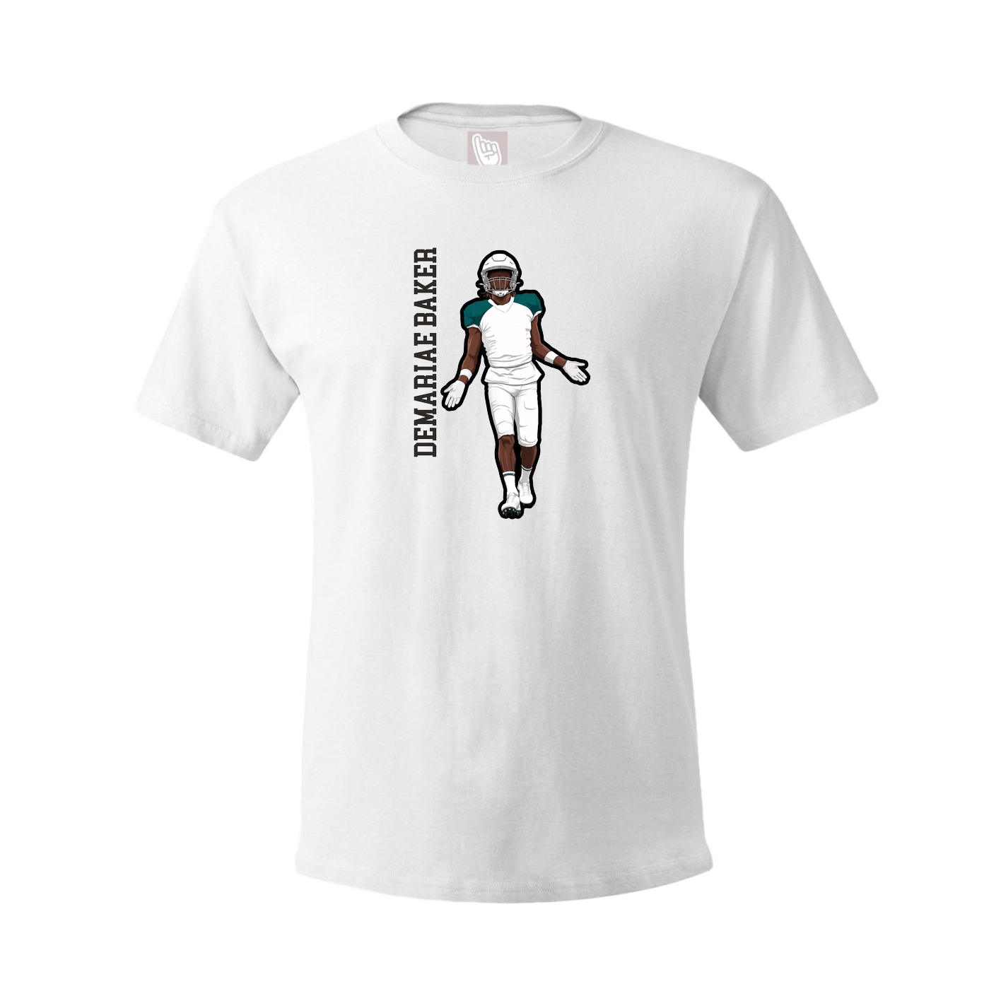 Youth Tee — Name Vertical in White