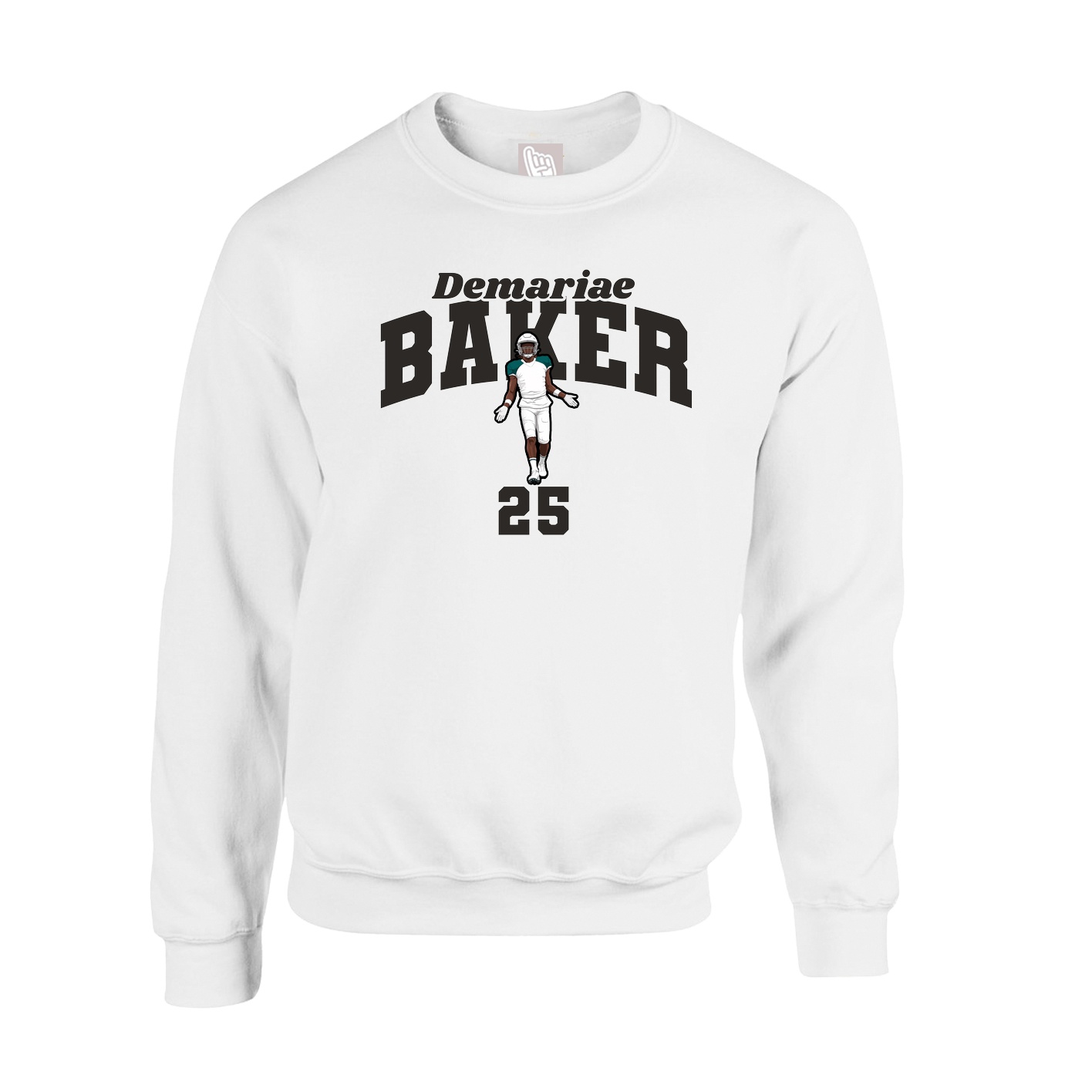 Fleece Crew — Signature Arch in White