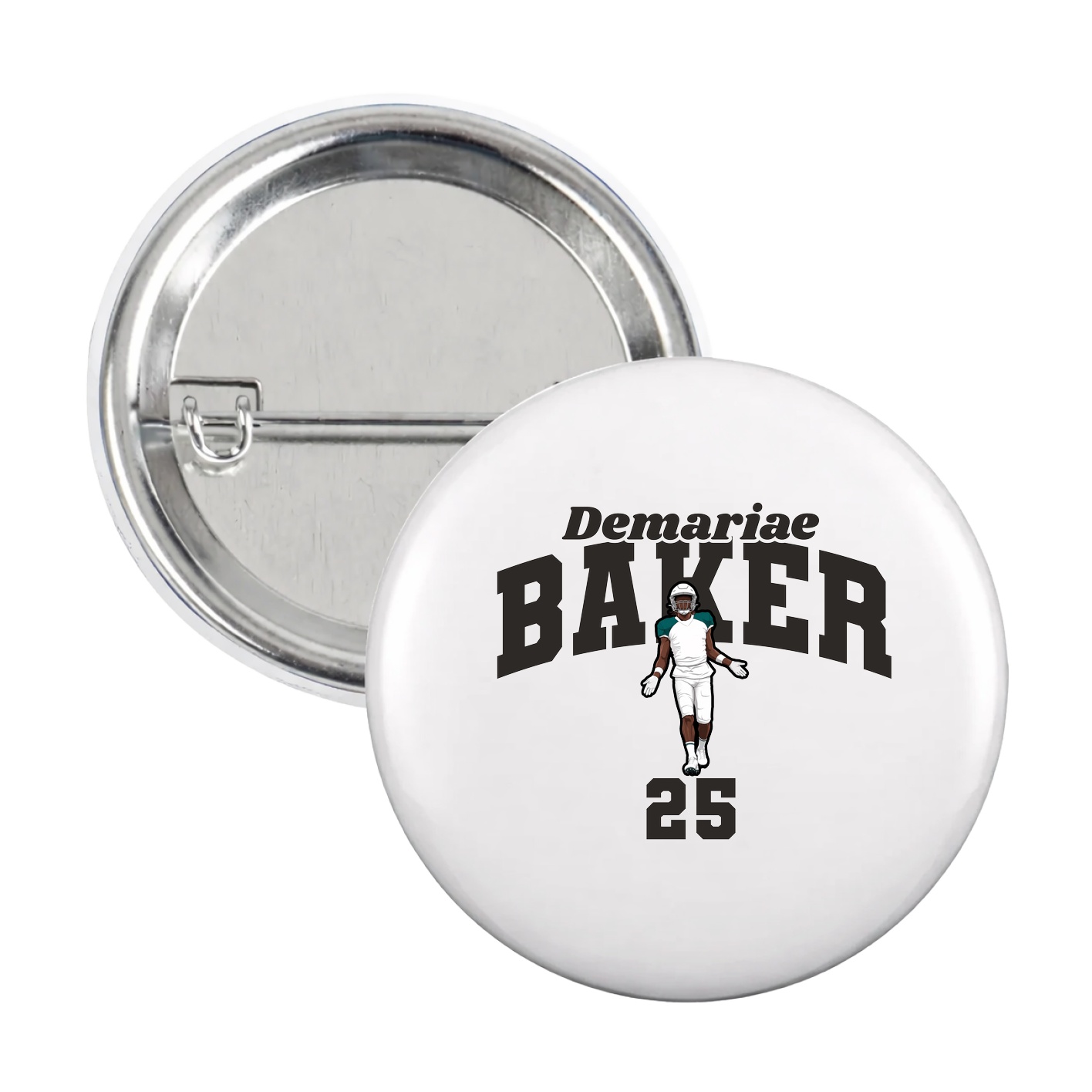 Game Day Button — Signature Arch in White